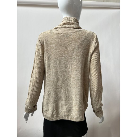 89th and Madison Cowl Neck Sweater Large Beige Heather - Picture 13 of 13